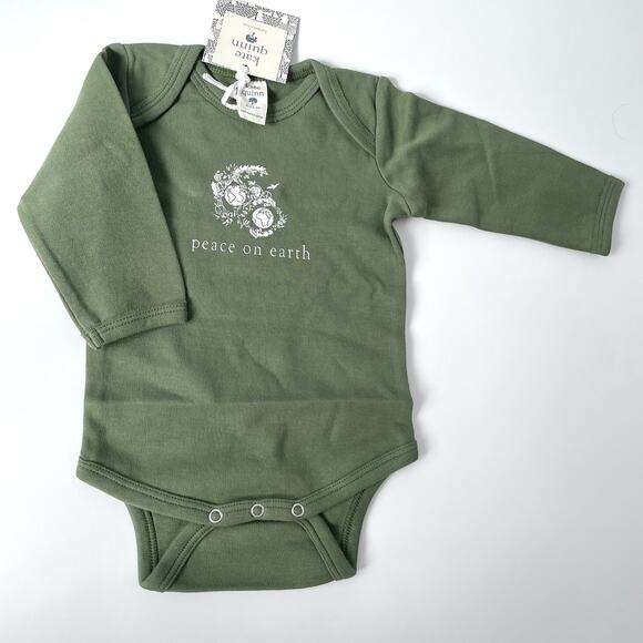 Kate Quinn Organics Set of 2 Bodysuits Peace Snow NEW 6-12 months 100% cotton - Picture 3 of 4
